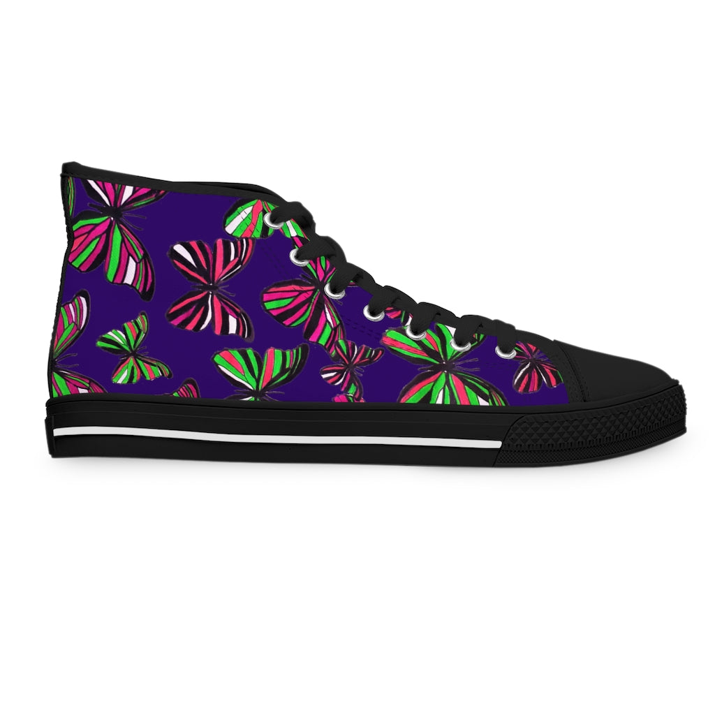 Ink Butterflies Women's High Top Sneakers