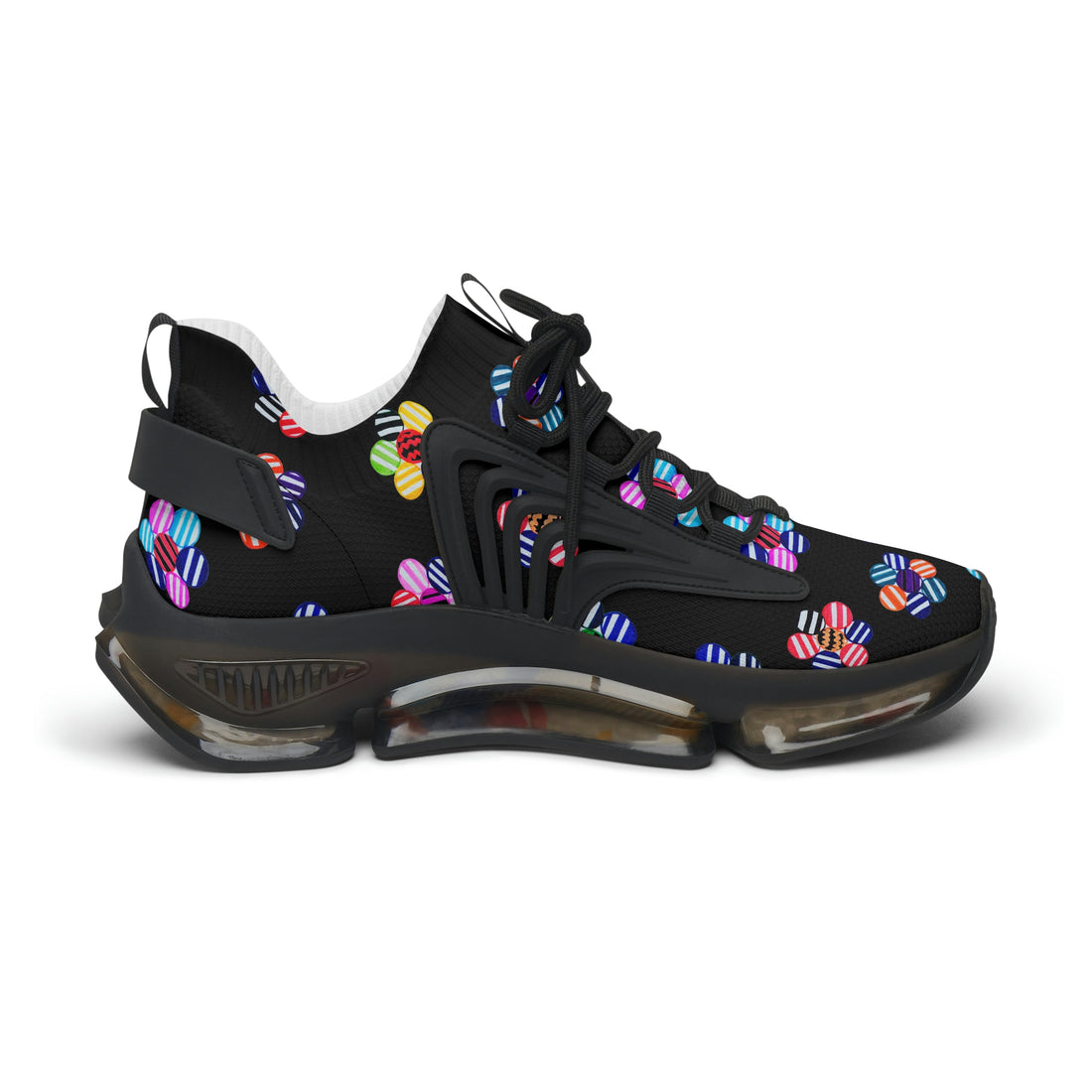 Black Candy Floral Printed OTT Women's Mesh Knit Sneakers