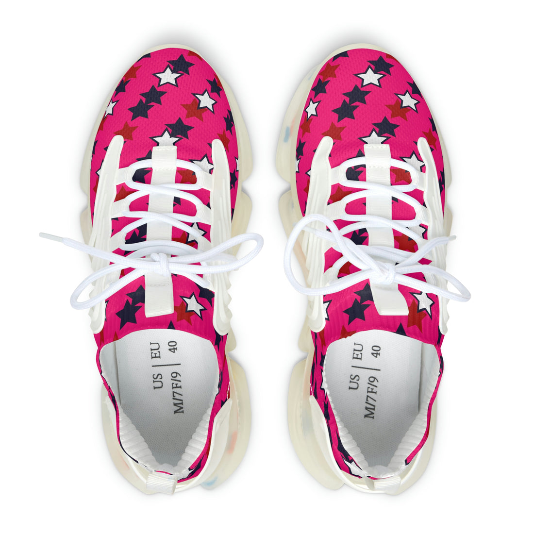 Hot Pink Stargirl OTT Women's Mesh Knit Sneakers